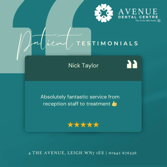 ⭐ Another Happy Patient! ⭐

We love hearing from our patients—thank you for trusting us with your smile!

We are accepting new patients! Same-day appointments and weekend appointments available.

📅 Book your consultation today!
https://audental.co.uk/avenue-dental-centre/ or call us 01942 676336

#PatientTestimonial #HappySmiles #DentalCare #ThankYou #AvenueDentalCentre #DentalPracticeLeigh
