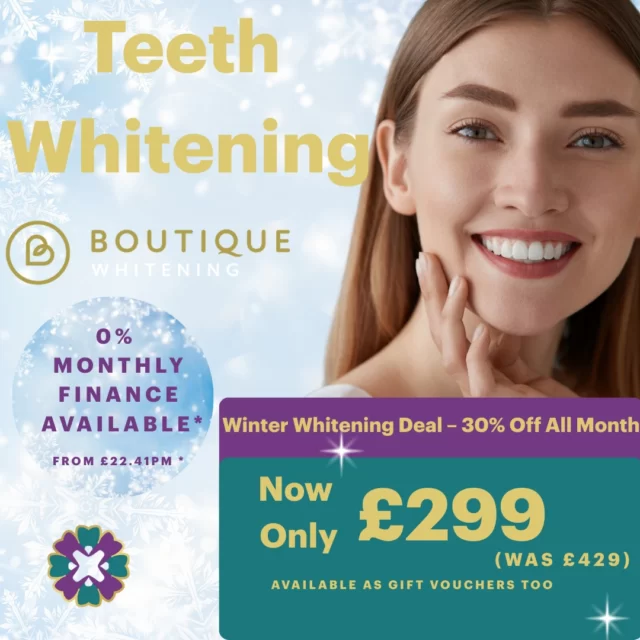 Forgot to redeem the Black Friday offer? Don’t worry! 🎉
We’ve extended our whitening offer through December so you can shine your smile for all the festive parties. ✨
You can also purchase it as a gift voucher to send the perfect Christmas gift to your loved ones. 🎁

📞 Call us or book online. T&Cs apply.

#TeethWhitening #WinterWhitening #BoutiqueWhiteningOffer