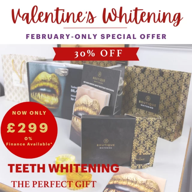 Still confused about what to gift your Valentine? ❤️

Give them a reason to smile with our Valentine’s Whitening Offer! ✨
Enjoy 30% OFF our professional whitening kit — now just £299.

You can also purchase it as a gift voucher, making it the perfect thoughtful surprise.

🔗 Book online: https://audental.co.uk/locations/
📞 Call us: 0161 515 8113

#WhiteningOffer #ValentinesGiftIdeas #TeethWhitening