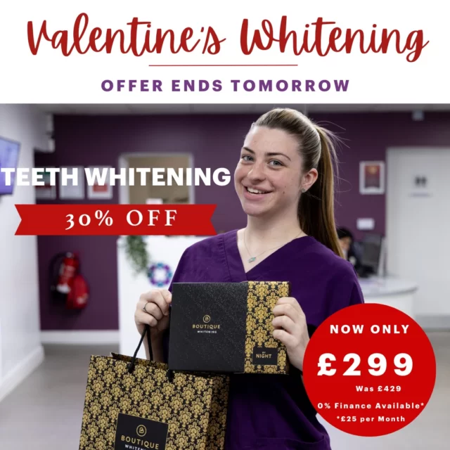 ⏰ Hurry up! Our teeth whitening special offer ends tomorrow! 🦷✨

Don’t miss your chance to get a brighter, whiter smile at a fantastic price.

📲 Book online: https://audental.co.uk/locations/
📞 Call us: 0161 515 8113

#TeethWhitening #FinalDay #SmileBright #DentalCare #LimitedTimeOffer