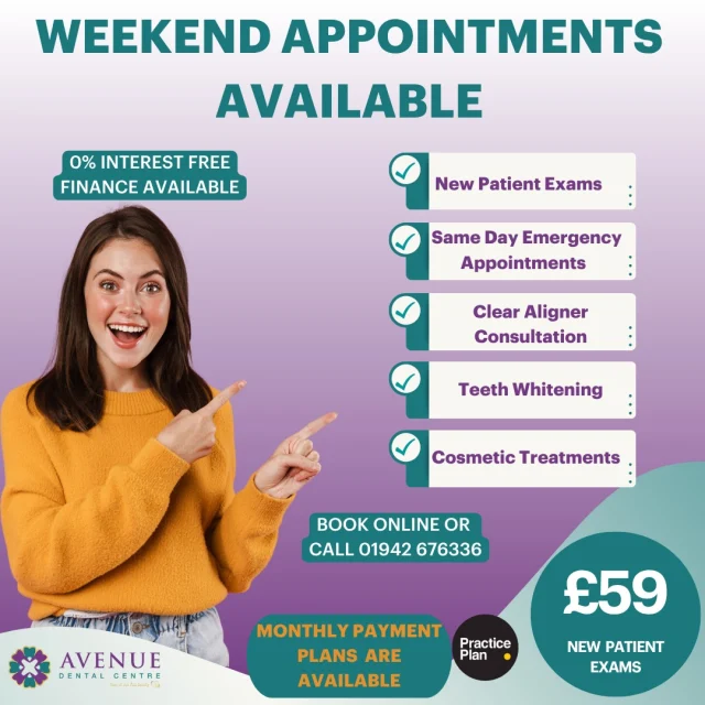 Saturday slots just got easier to book.
Due to huge demand, we’ve extended our private consultation hours to 9am–3pm every Saturday — and there’s no waiting list, so you can get the care you need right away.
We also offer practice plans to help make treatment costs more affordable.

 Call 01942 676336 
 Book now: https://audental.co.uk/avenue-dental-centre/

#DentalCare #SaturdayAppointments #NoWaitingList #AffordableDentistry #SmileWithConfidence #BookNow